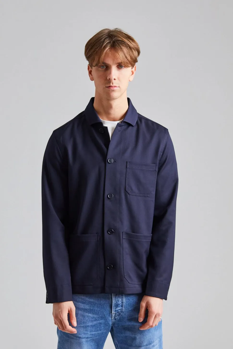Louis Gabardine Jacket Navy