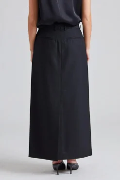 Low-Waist Straight Skirt Black