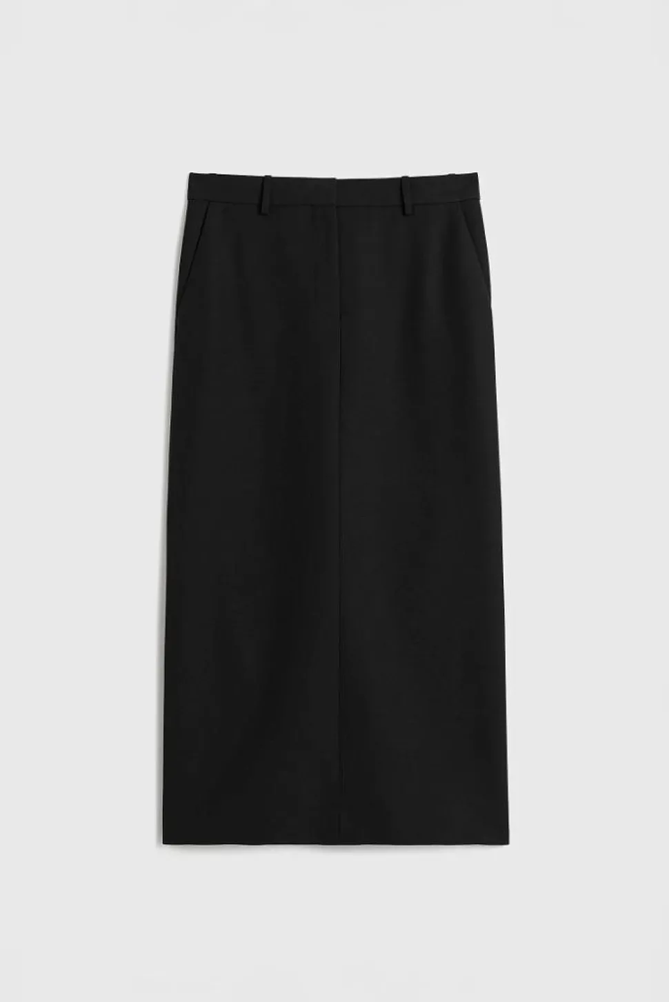 Low-Waist Straight Skirt Black