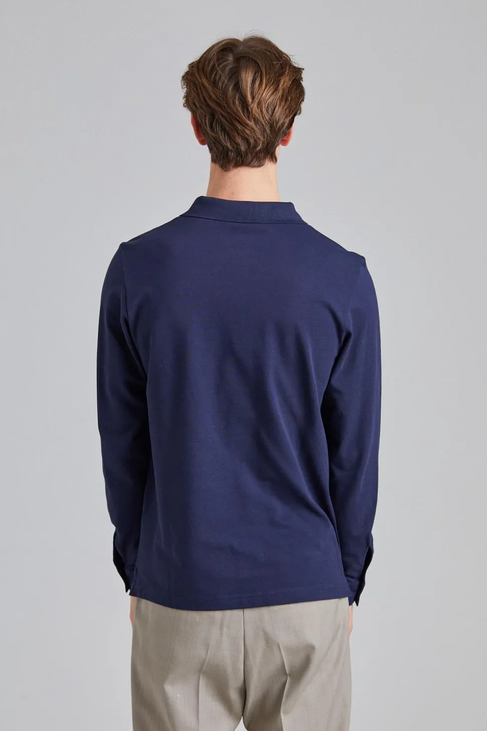 LS Pique Polo Shirt Navy