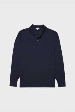LS Pique Polo Shirt Navy