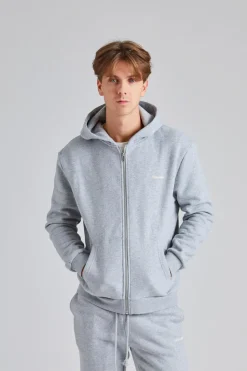 M Regular Zip Hoodie Grey Mix