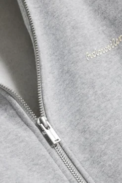 M Regular Zip Hoodie Grey Mix