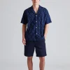 Mads Batik SS Shirt Dk Navy