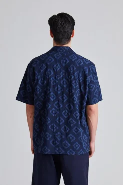 Mads Batik SS Shirt Dk Navy