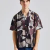 Mads Relaxed Camo Shirt SS Espresso
