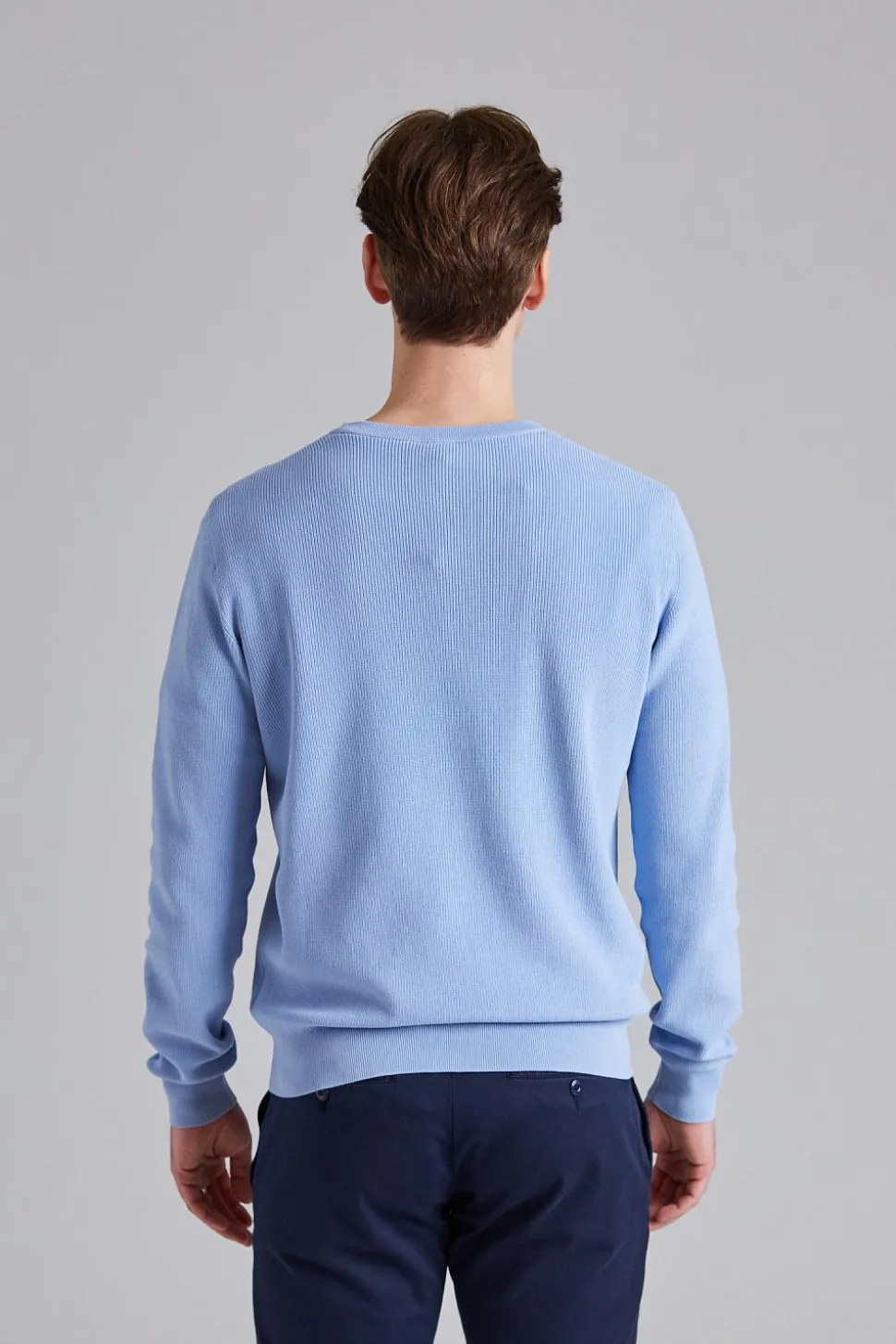 Maglia Knitted Crew Neck Sky Blue