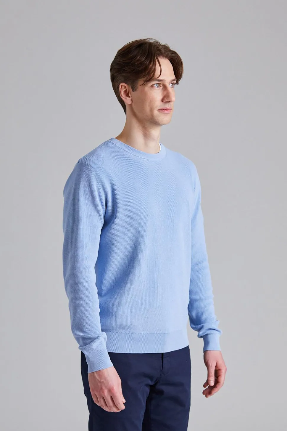 Maglia Knitted Crew Neck Sky Blue