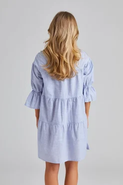Mai Dress Blue Stripe