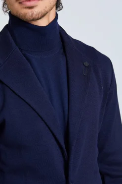 Man Knit Jacket Blue