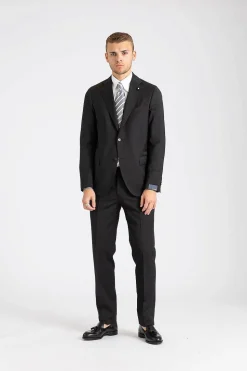 Man Woven Suit Charcoal