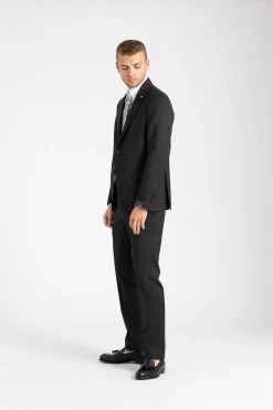 Man Woven Suit Charcoal