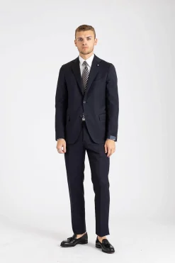Man Woven Suit Navy