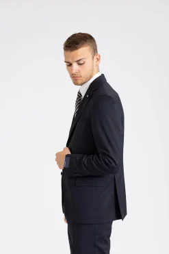 Man Woven Suit Navy
