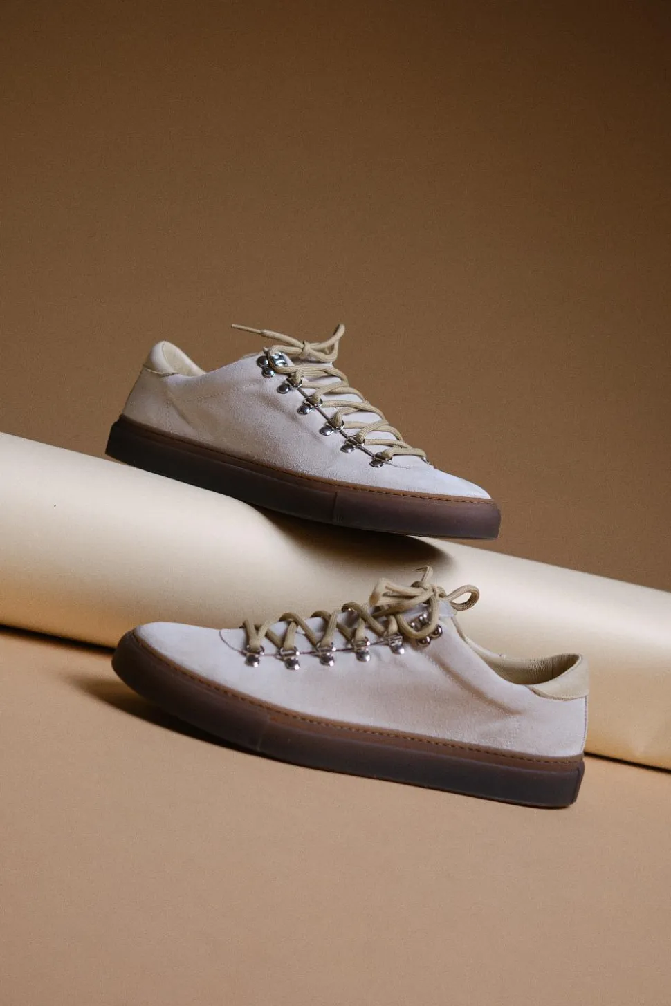Marostica Low Almond Granita Suede