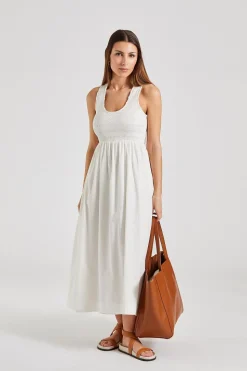 Matera Midi Dress White