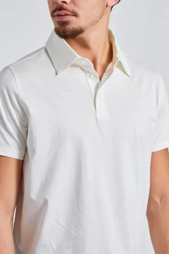 Mercerized Cotton Polo Shirt White