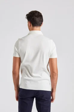Mercerized Jersey Polo Shirt Off White