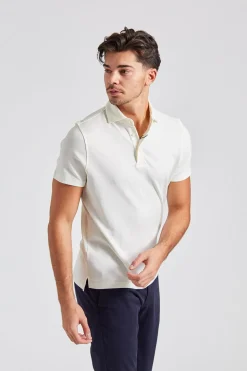 Mercerized Jersey Polo Shirt Off White