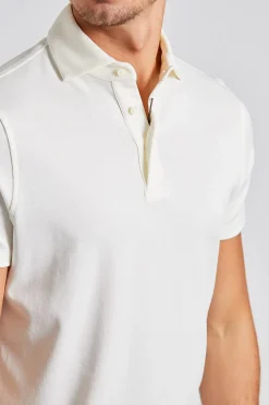 Mercerized Jersey Polo Shirt Off White