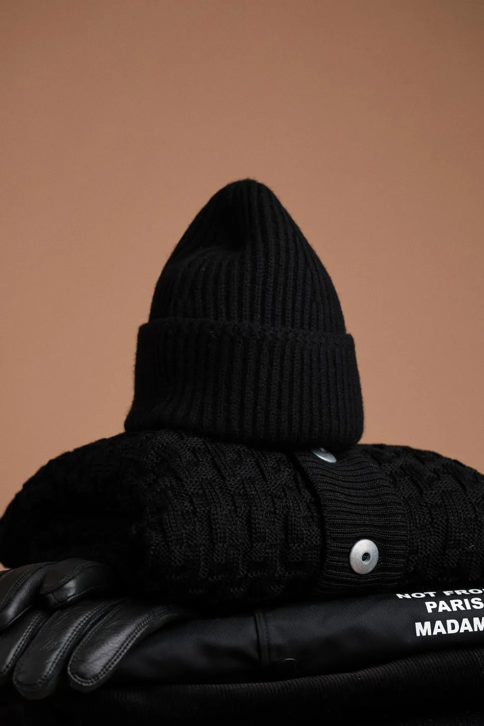 Merino Cash Beanie Black