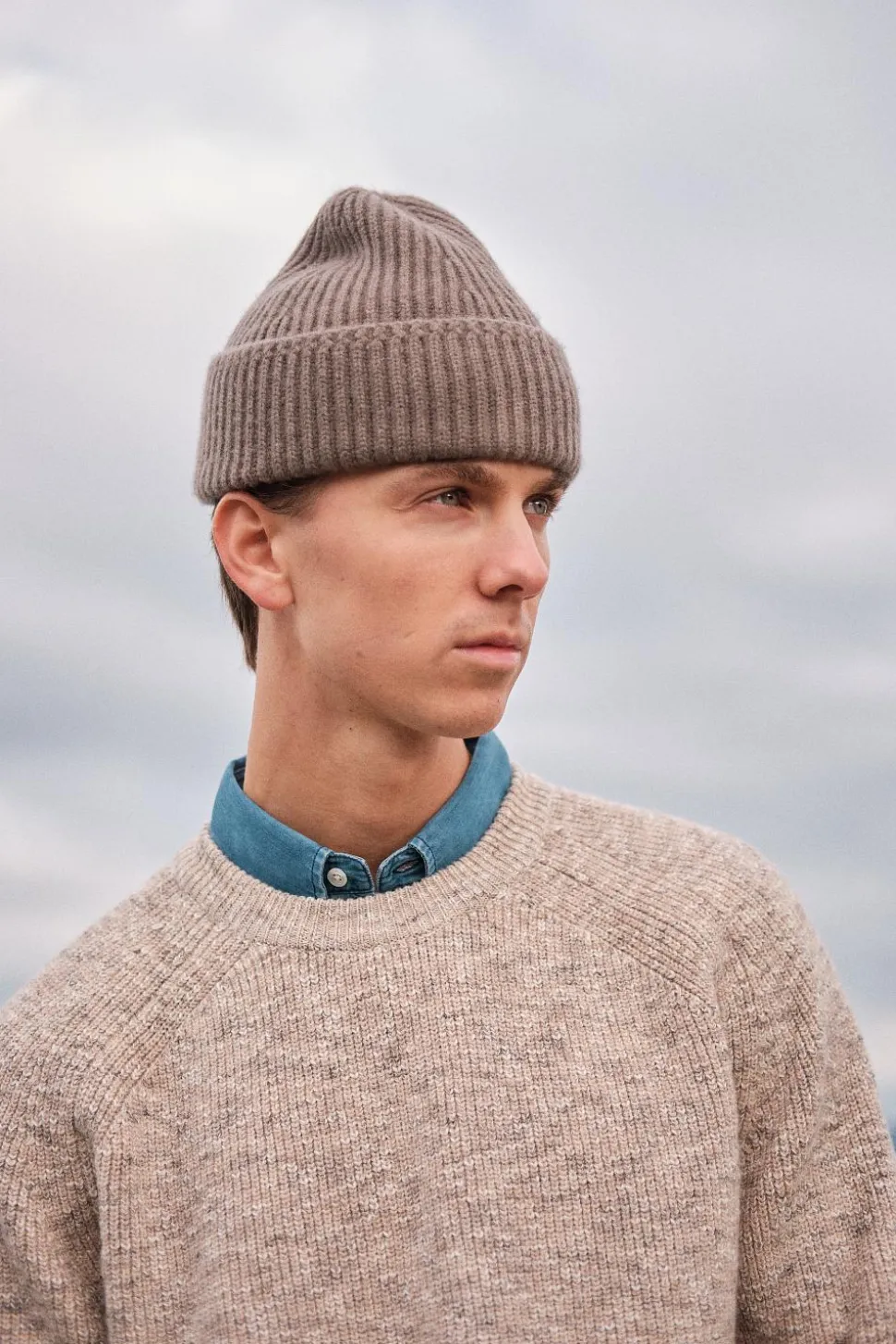 Merino Cash Beanie Brown