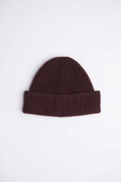 Merino Cash Beanie Dark Burgundy