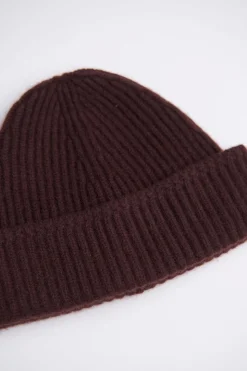 Merino Cash Beanie Dark Burgundy