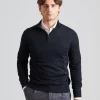Merino Extrafine Half Zip Black