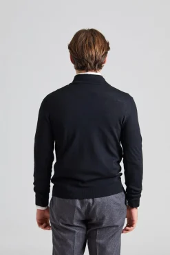 Merino Extrafine Half Zip Black