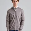 Merino Fullzip Cardigan Beige