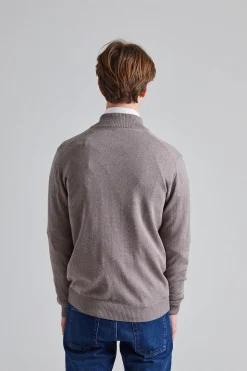 Merino Fullzip Cardigan Beige