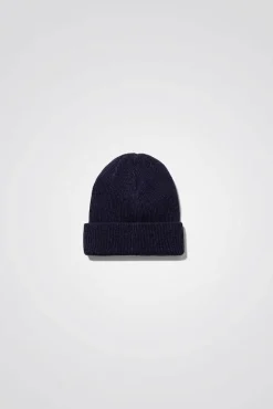 Merino Lambswool Beanie Dark Navy
