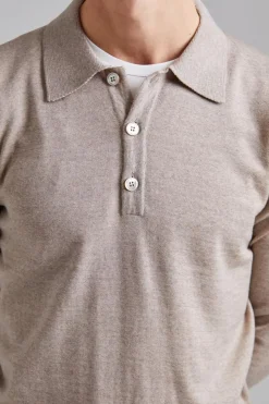 Merino Polo Sweater Beige