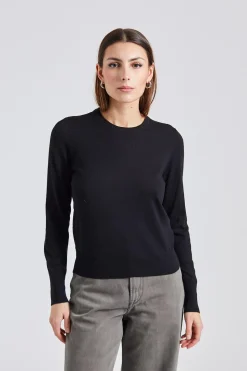 Merino R-Neck Sweater Black