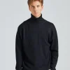 Merino Rollneck Black