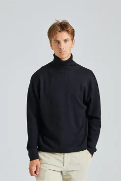Merino Rollneck Black