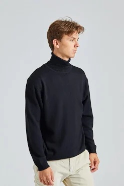 Merino Rollneck Black