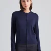 Merino Short Cardigan Navy