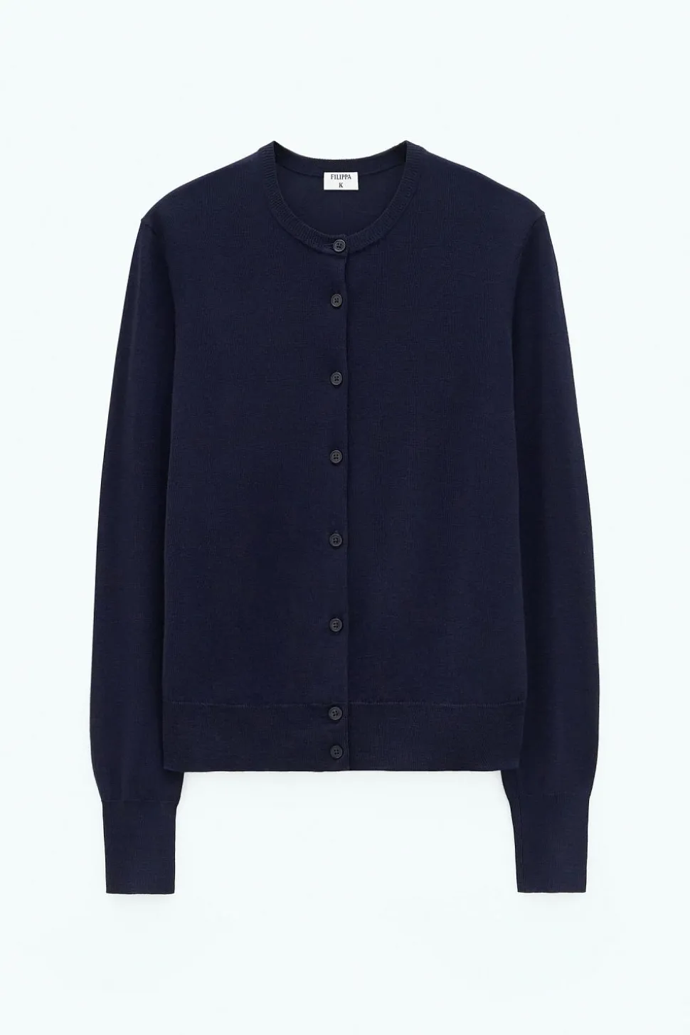 Merino Short Cardigan Navy