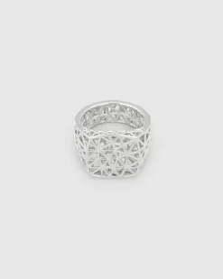 Mesh Ring M Silver