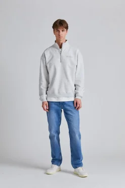 Mezzanine Half Zip Lt Grey Mix