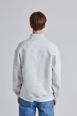 Mezzanine Half Zip Lt Grey Mix