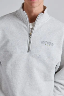 Mezzanine Half Zip Lt Grey Mix