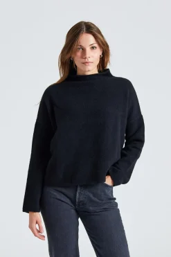 Mika Yak Funnelneck Sweater Black