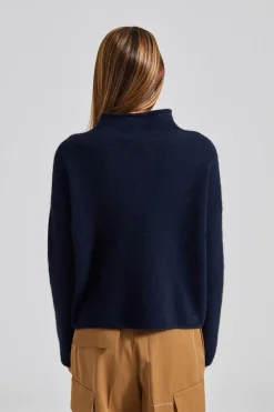 Mika Yak Funnelneck Sweater Navy