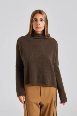 Mika Yak Funnelneck Sweater Driftwood