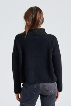 Mika Yak Funnelneck Sweater Black