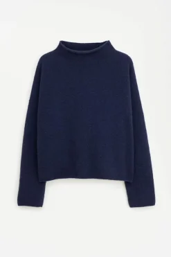 Mika Yak Funnelneck Sweater Navy