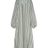 Milla Striped Gauze Ecru/Black